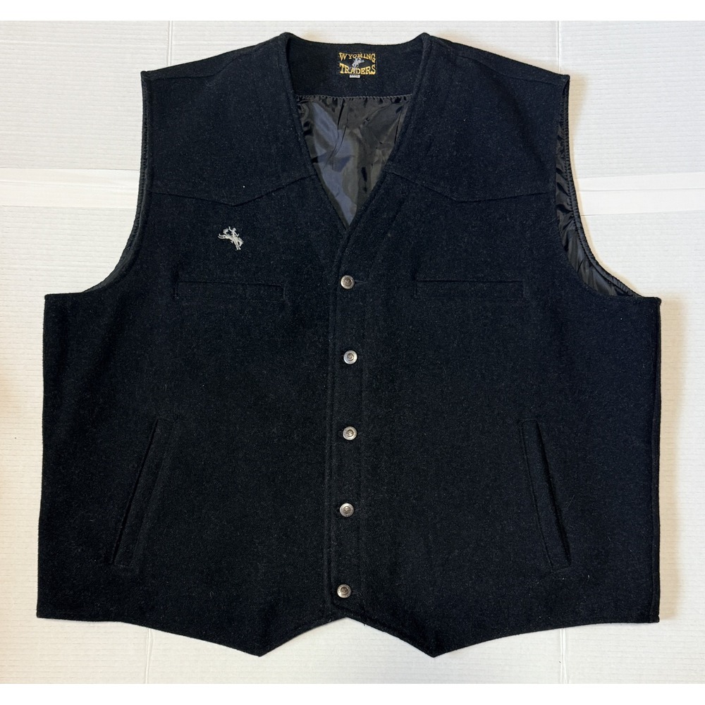 WYOMING TRADERS - Men's Vest - 100% Virgin Wool Lined Western - XXXL 3X-Large